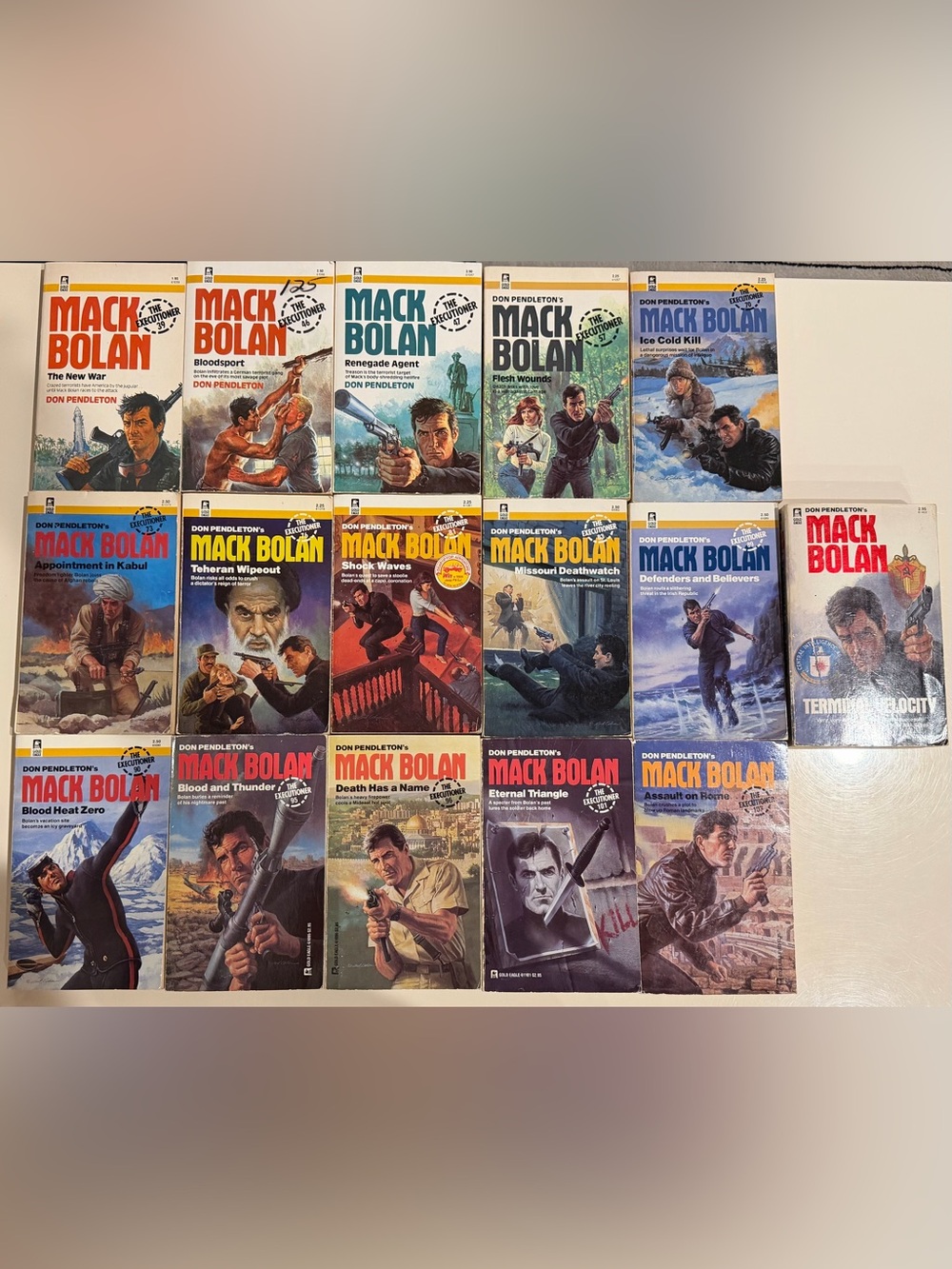 Lot of 16 vintage THE EXECUTIONER MACK BOLAN Books DON PENDLETON